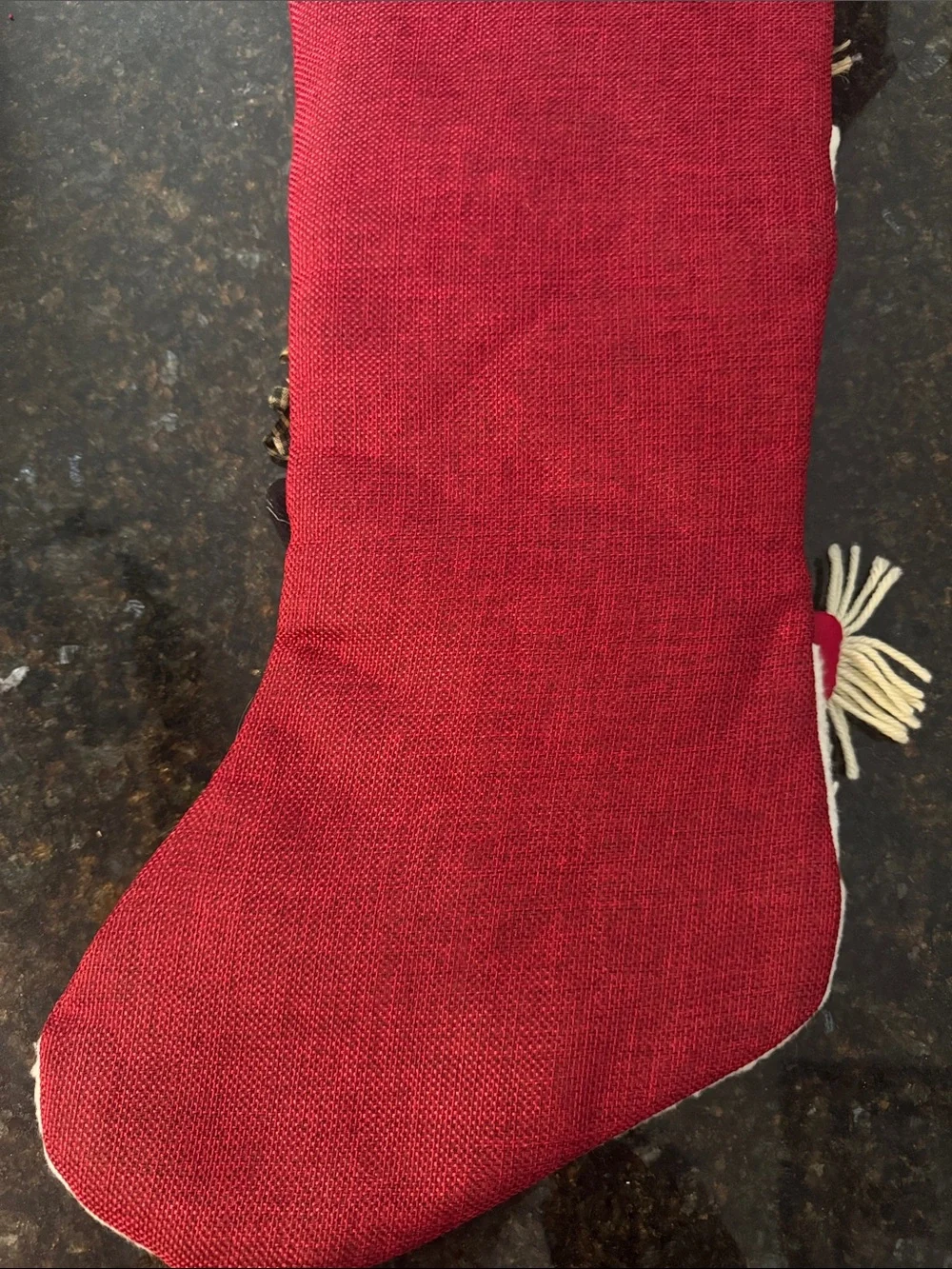 Festive Red Reindeer Holiday Stocking - Charming Appliqué Design